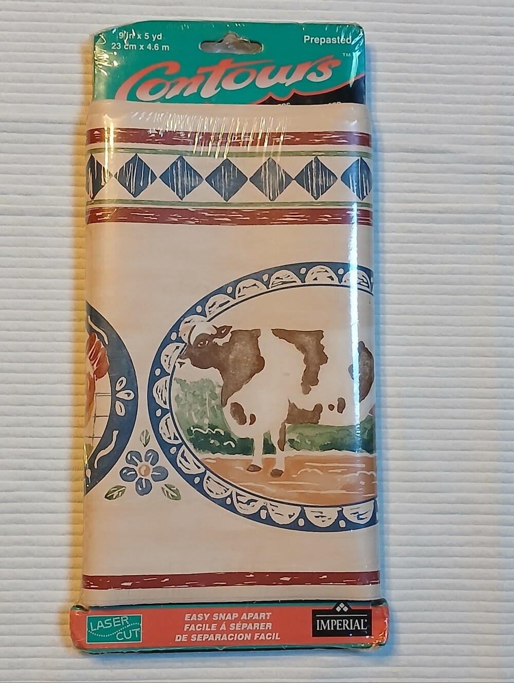 Vintage Americana Country Wallpaper Border by Imperial Contours 9" X 5 Yards New